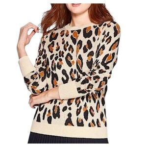 A NEW DAY BROWN & BLACK LEOPARD PRINT SWEATER SZ.XXL EUC.